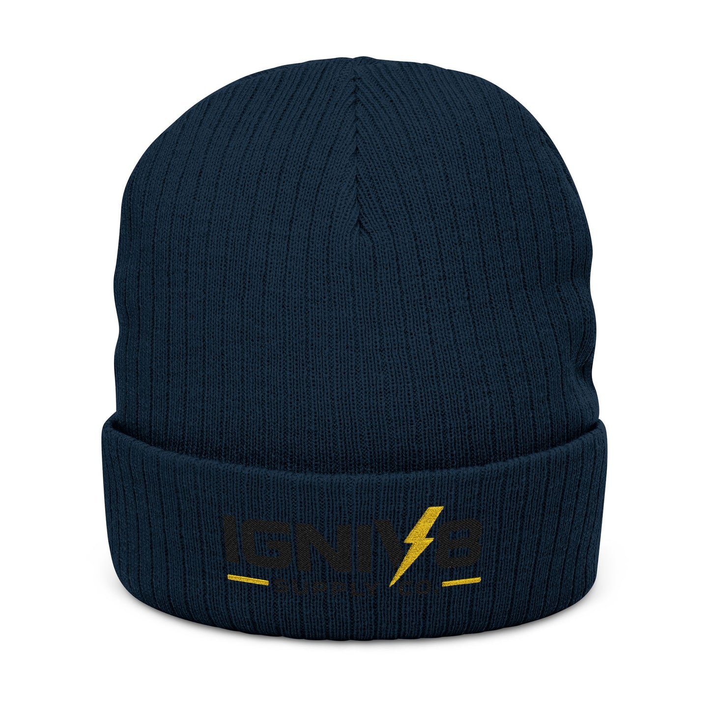 Ribbed Knit Beanie (Embroidery)