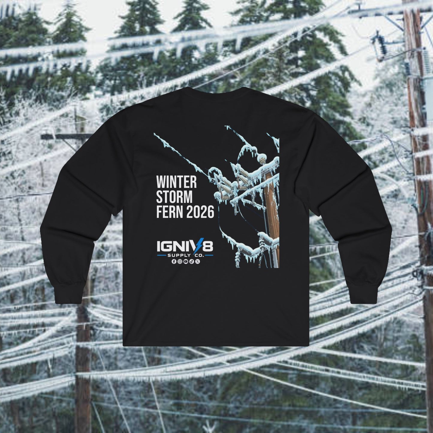 Winter Storm Fern 2026 Long Sleeve Tee — Igniv8 Crewneck