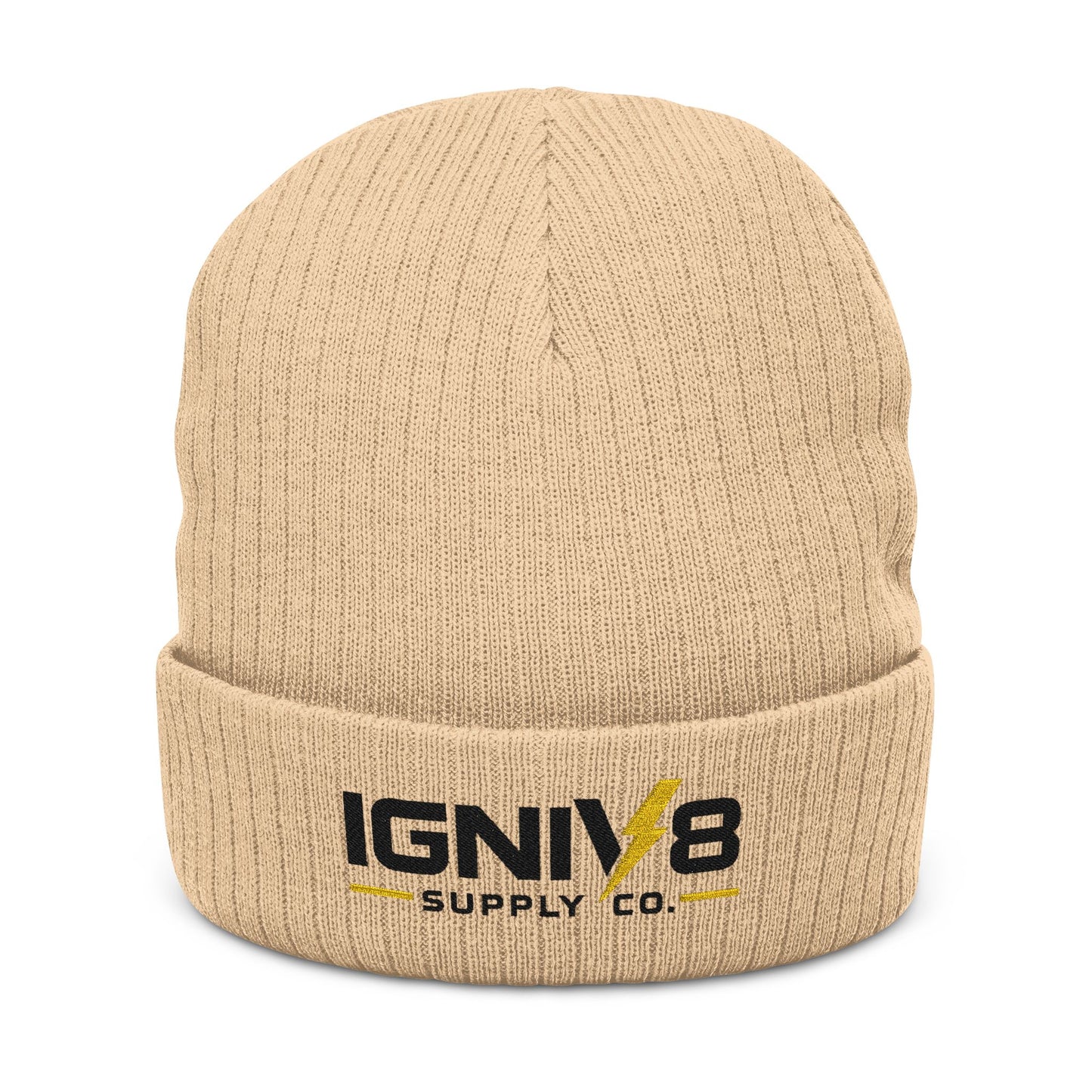 Ribbed Knit Beanie (Embroidery)