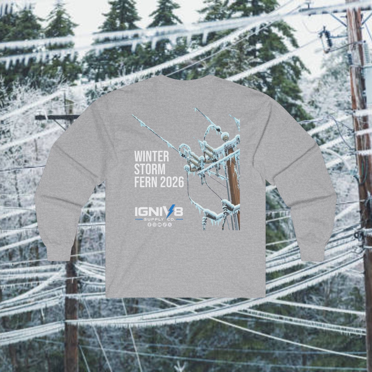 Winter Storm Fern 2026 Long Sleeve Tee — Igniv8 Crewneck