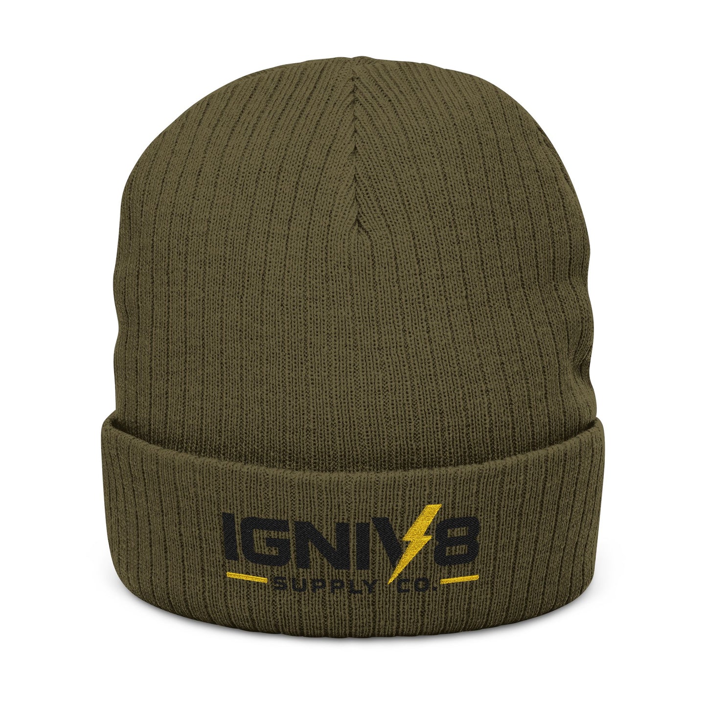 Ribbed Knit Beanie (Embroidery)