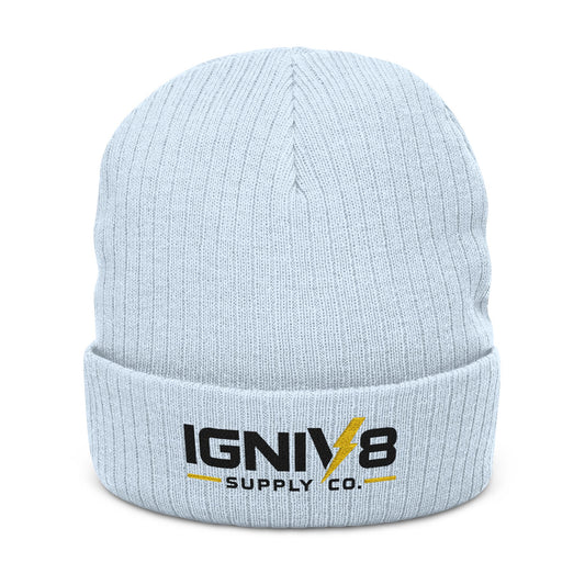 Ribbed Knit Beanie (Embroidery)