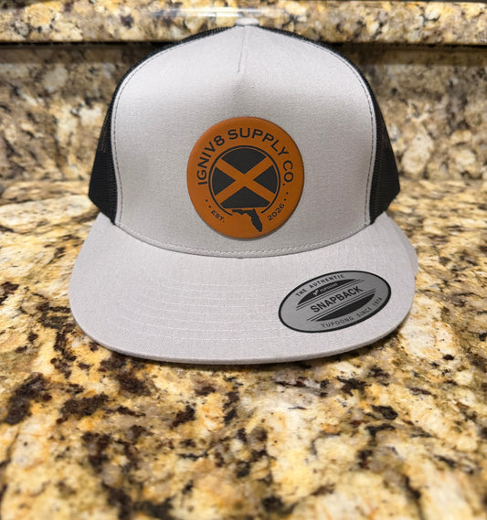 Light Grey Black FL IGNIV8 Yupoong Snapback